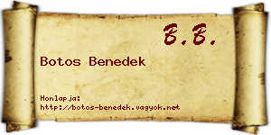 Botos Benedek névjegykártya