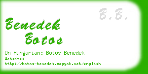 benedek botos business card